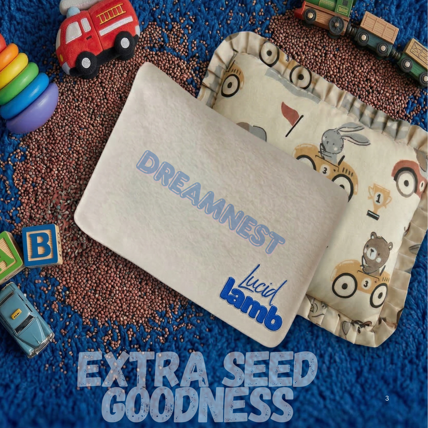 The DreamNest | Classic Mustard Cotton Pillow for Baby