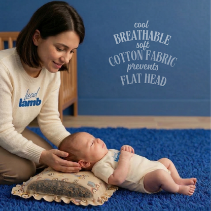 The DreamNest | Classic Mustard Cotton Pillow for Baby