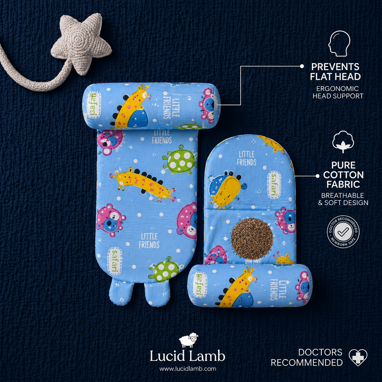 The DreamNest Cotton | Stop Flat Head Before It Starts👶